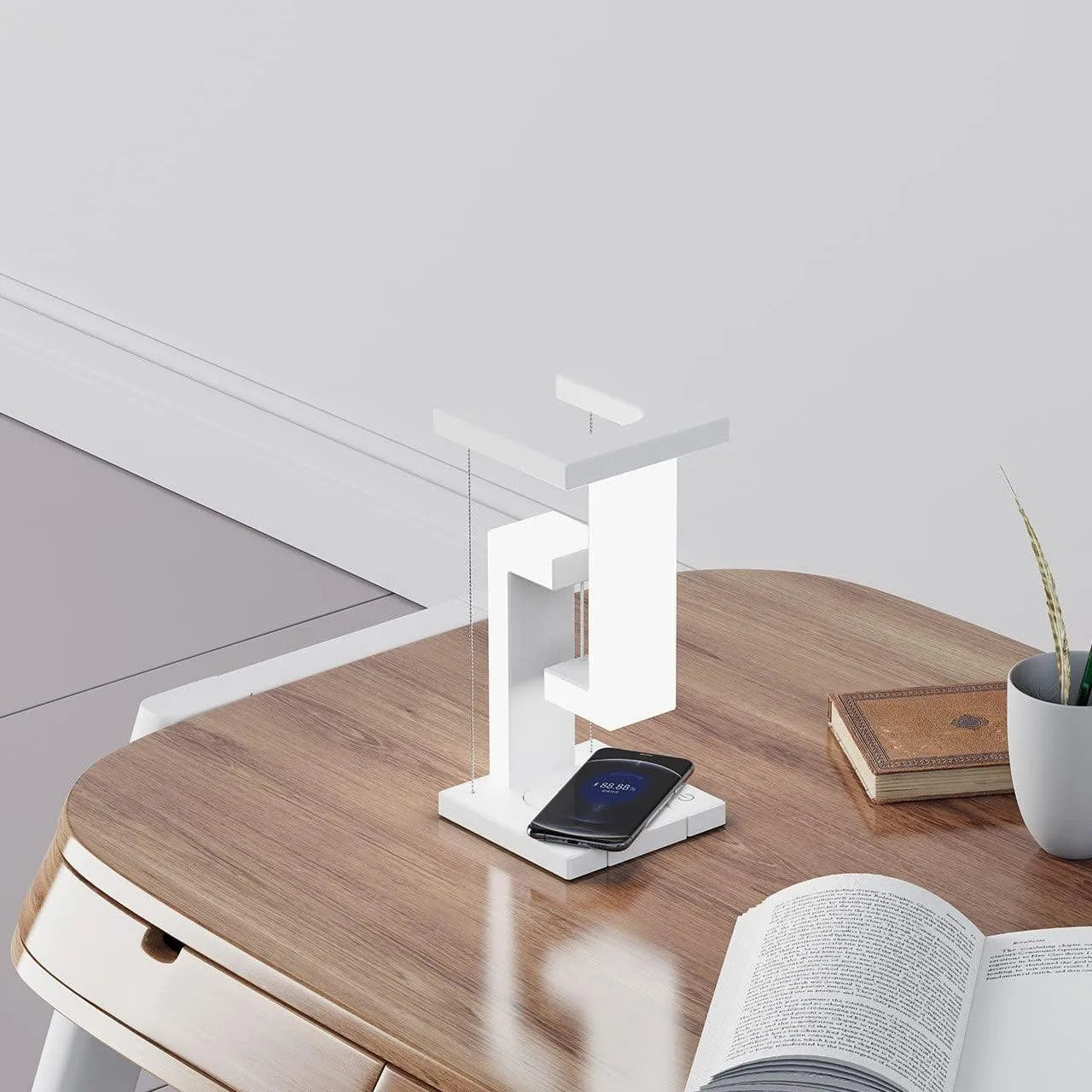 Creative Smartphone Wireless Charging Suspension Table Lamp Balance Lamp Floating For Home Bedroom - Bellarte Enchanté Creative Smartphone Wireless Charging Suspension Table Lamp Balance Lamp Floating For Home Bedroom